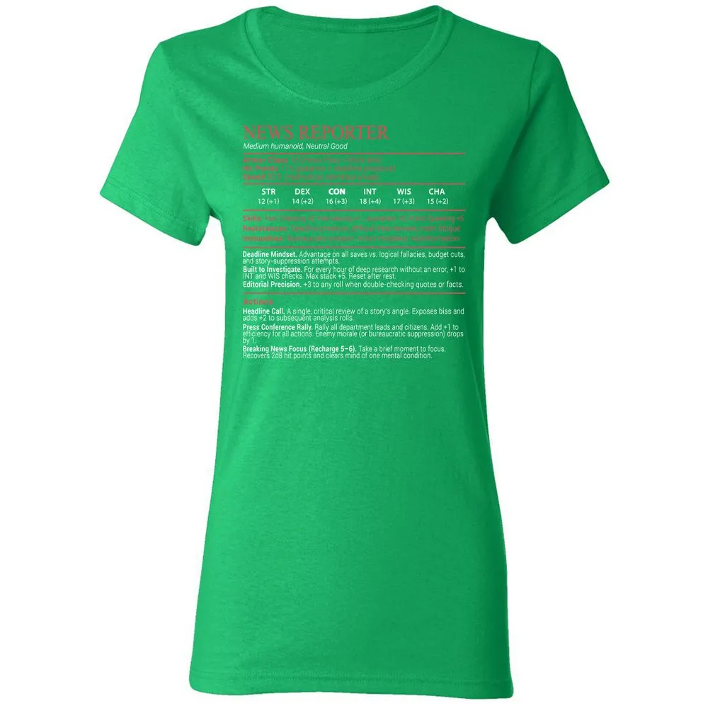 News Reporter Stats Block - Irish Green - 7