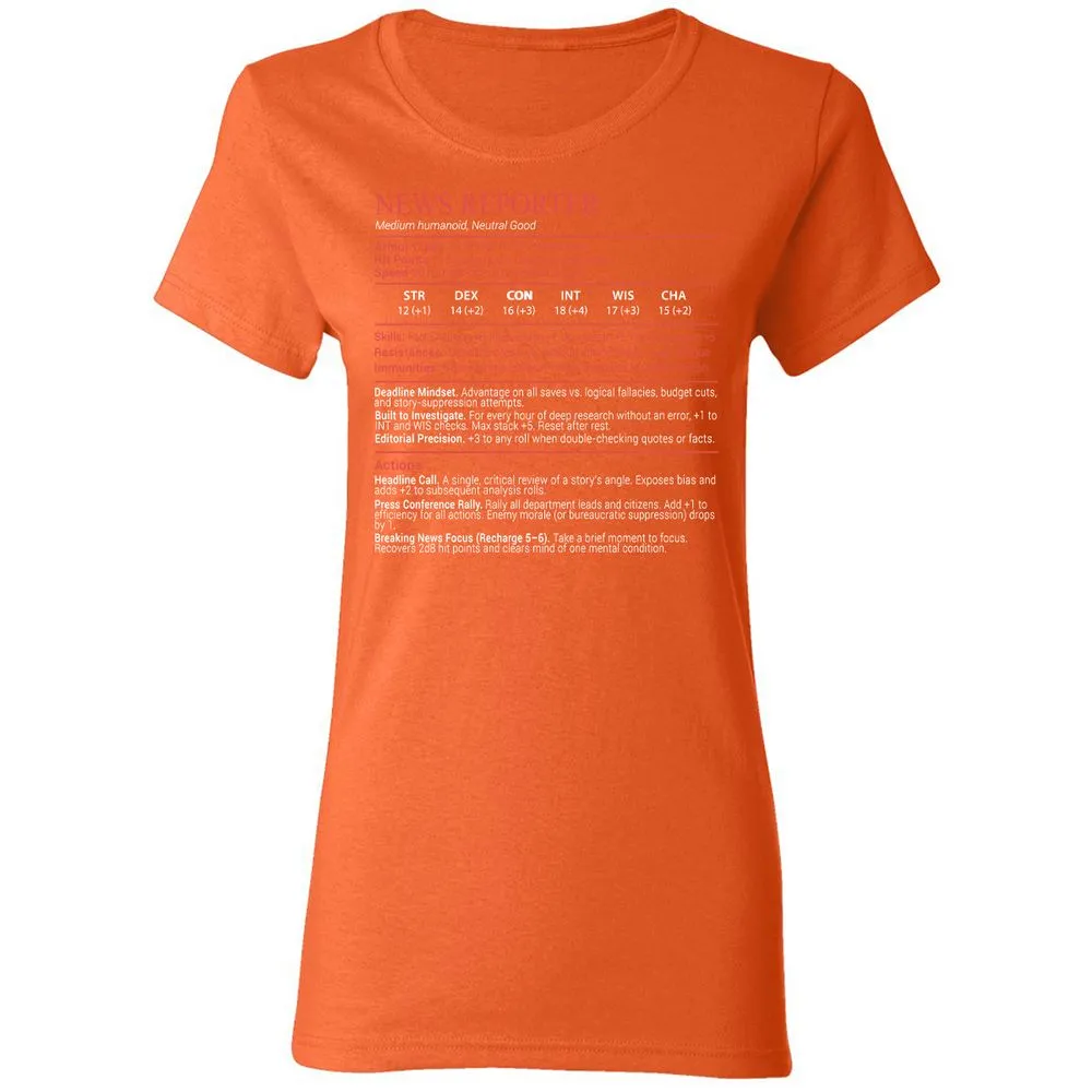 News Reporter Stats Block - Orange - 12