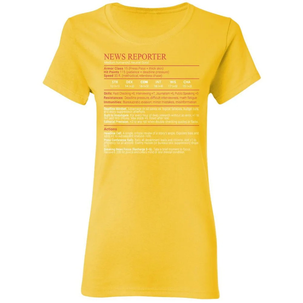 News Reporter Stats Block - Daisy - 16