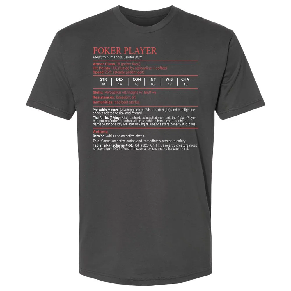 Poker Player Stats Block - Heavy Metal - 7