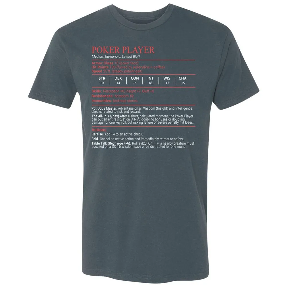 Poker Player Stats Block - Indigo - 12