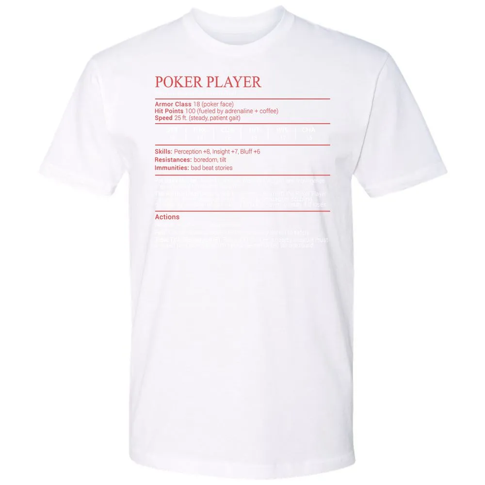 Poker Player Stats Block - White - 17