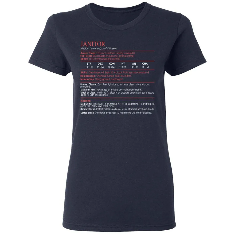 Janitor Stats Block - Navy - 2
