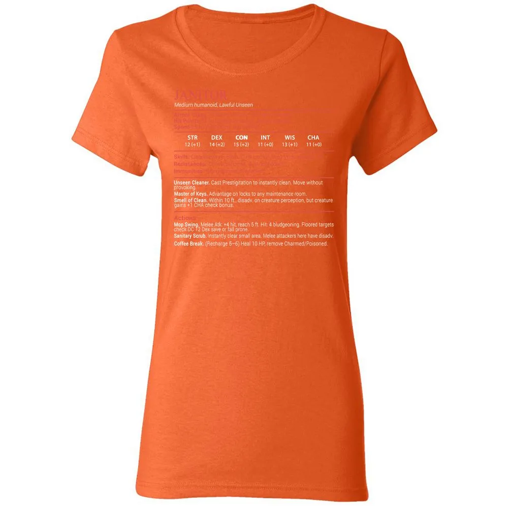 Janitor Stats Block - Orange - 12