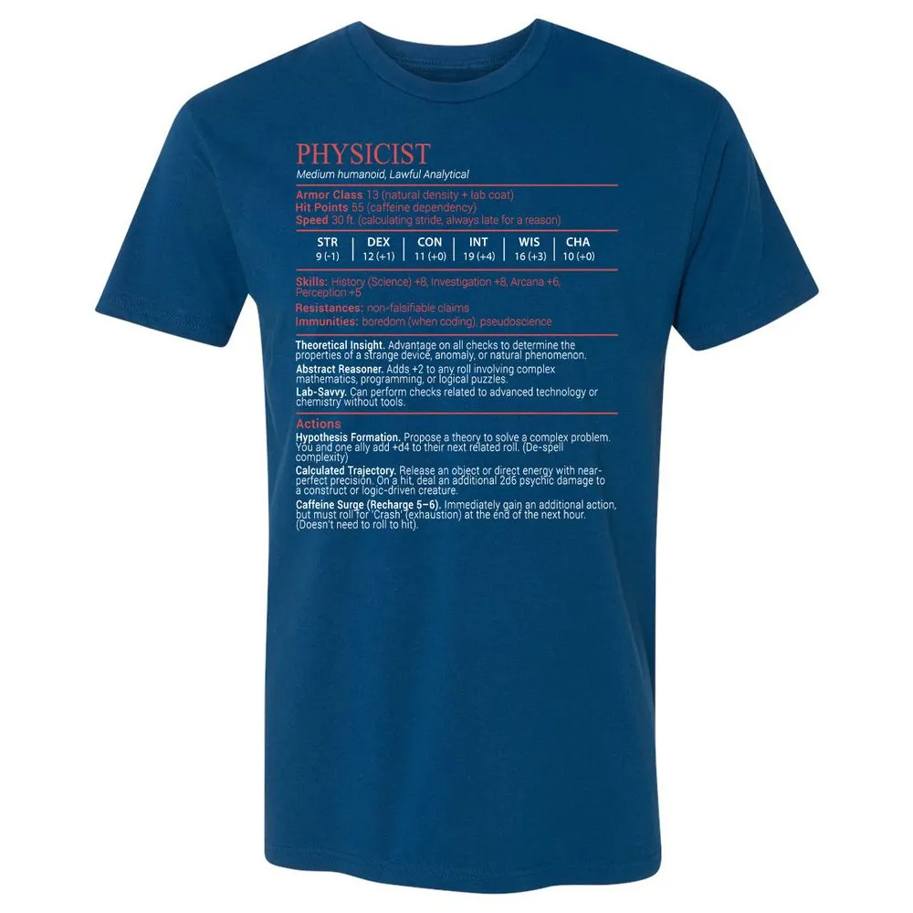 Physicist Stats Block - Cool Blue - 5
