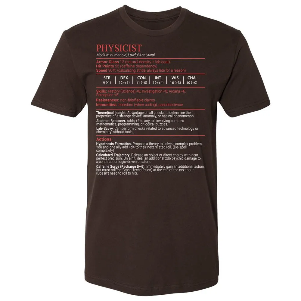 Physicist Stats Block - Dark Chocolate - 6