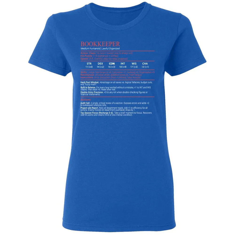 Bookkeepper Stats Block - Royal - 3