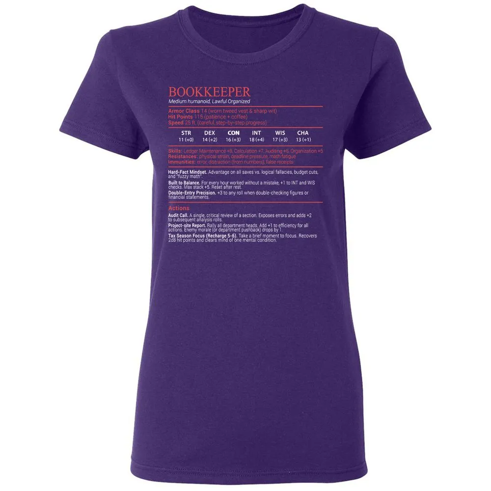 Bookkeepper Stats Block - Purple - 10