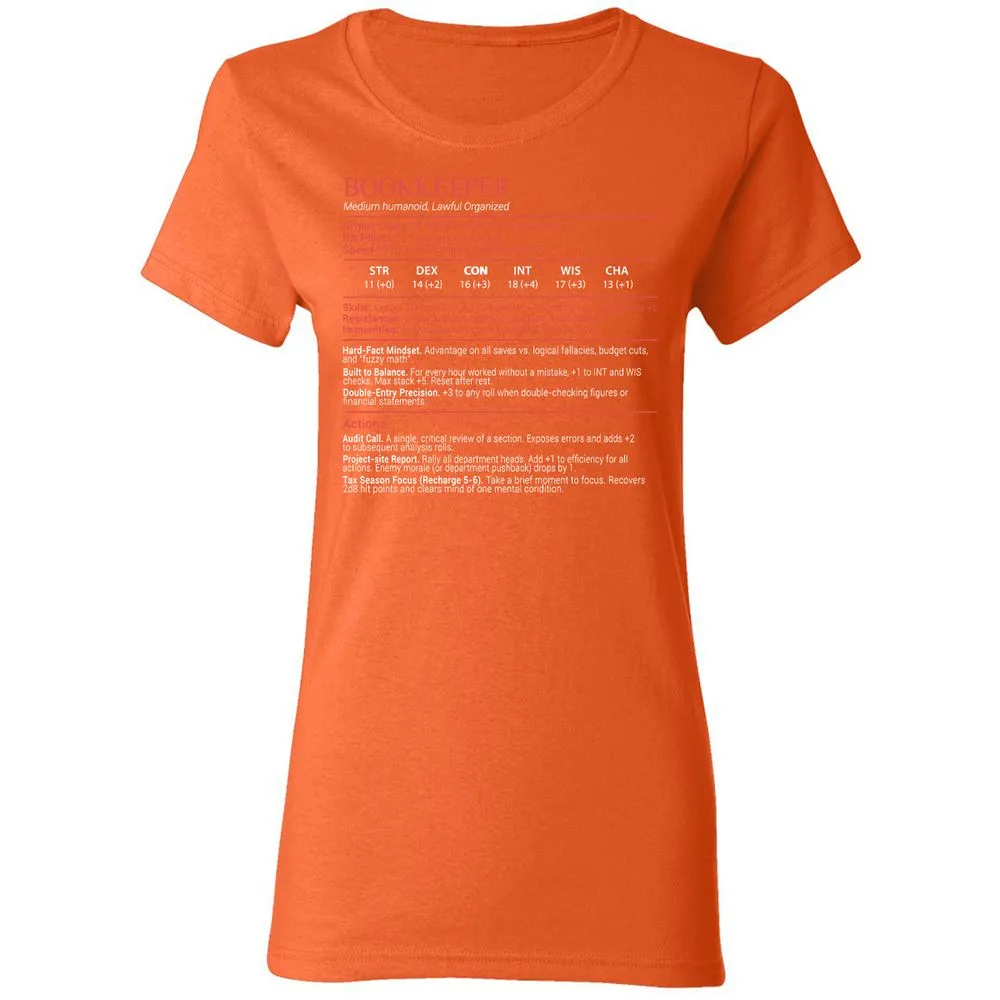 Bookkeepper Stats Block - Orange - 12