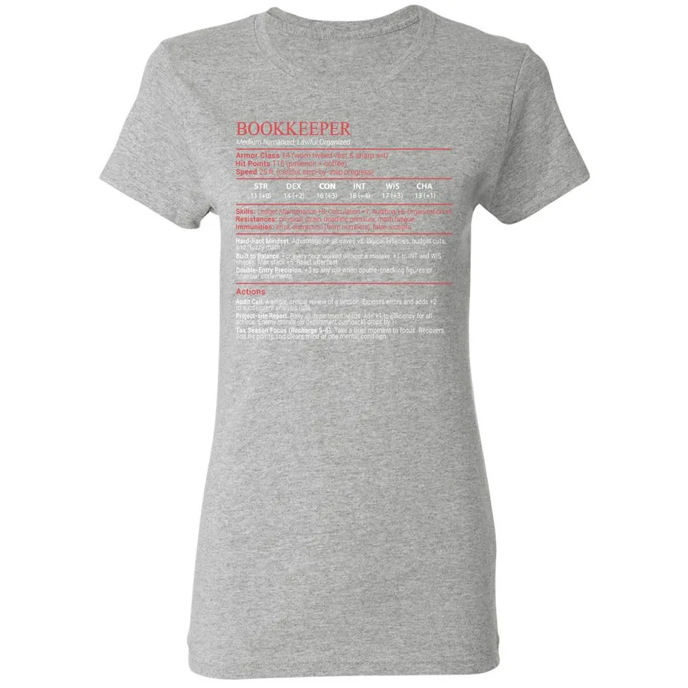 Bookkeepper Stats Block - Sport Grey - 14