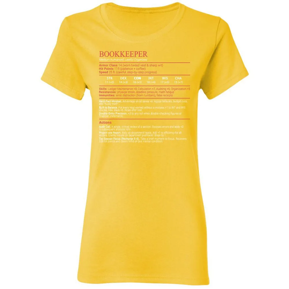 Bookkeepper Stats Block - Daisy - 16