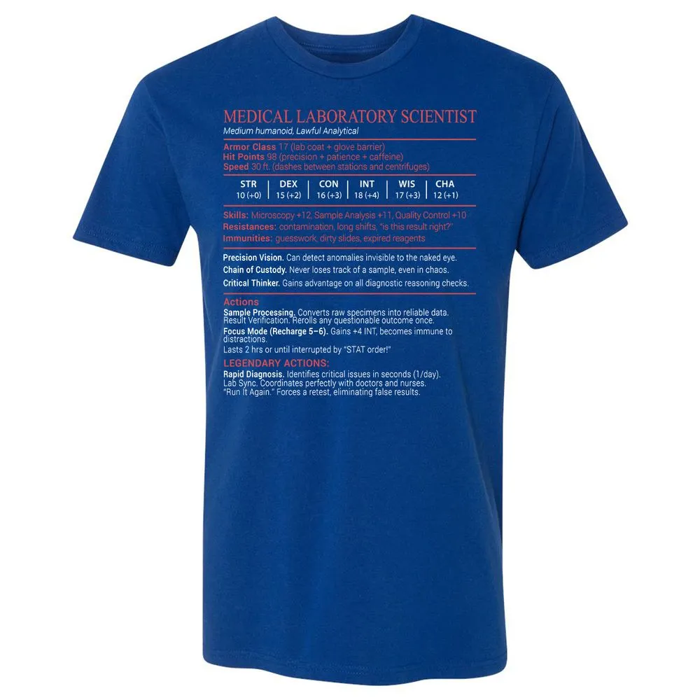 Medical Laboratory Scientist Stats Block - Royal - 4