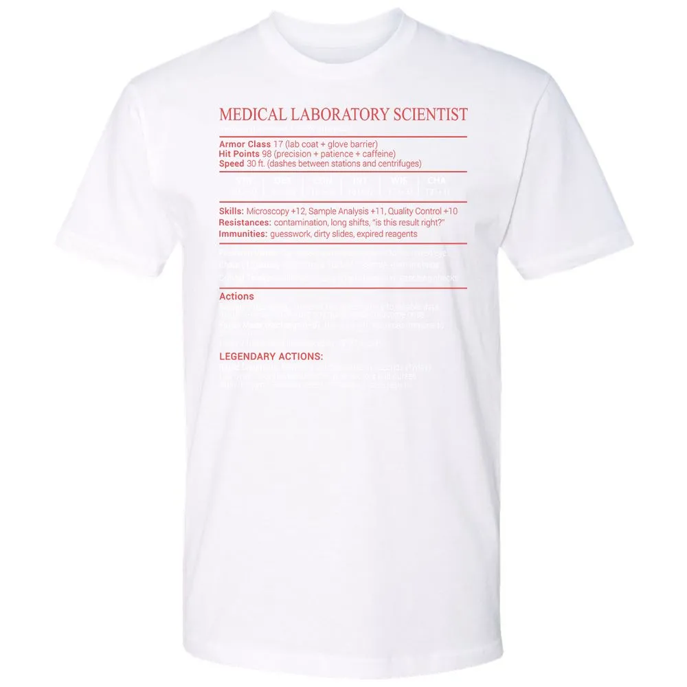Medical Laboratory Scientist Stats Block - White - 17