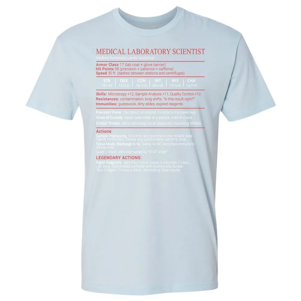 Medical Laboratory Scientist Stats Block - Light Blue - 21