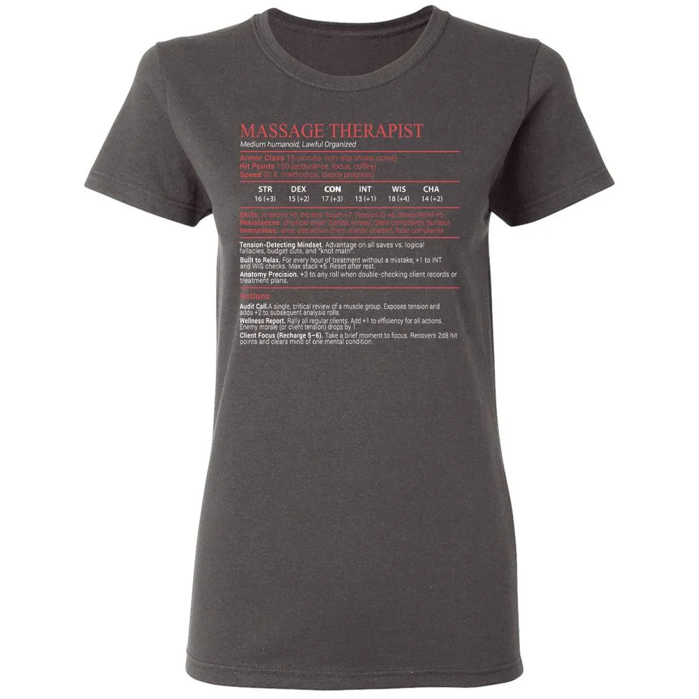 Massage Therapist Stats Block - Charcoal - 4