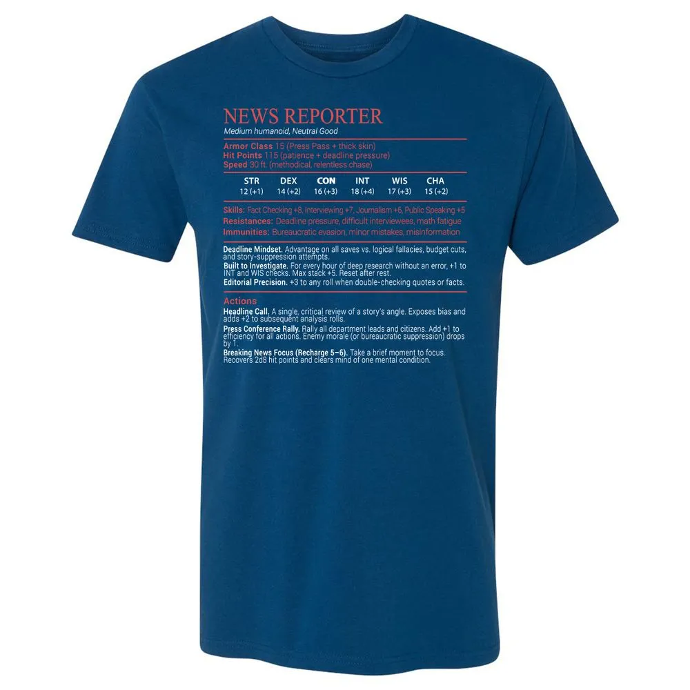 News Reporter Stats Block - Cool Blue - 5