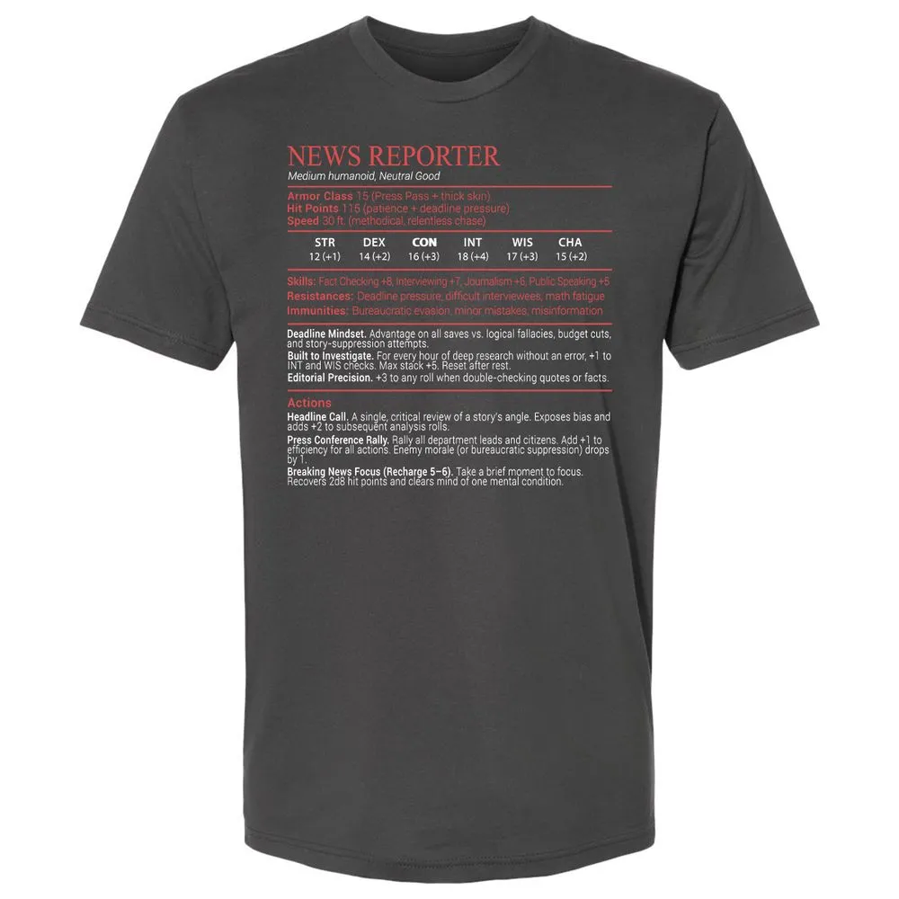 News Reporter Stats Block - Heavy Metal - 7