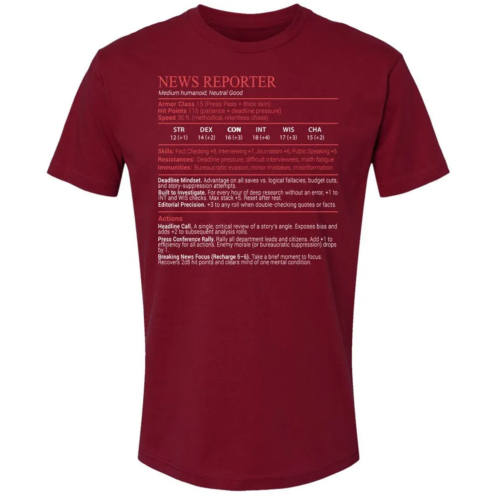 News Reporter Stats Block - Cardinal - 11