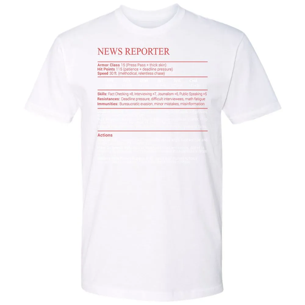 News Reporter Stats Block - White - 17