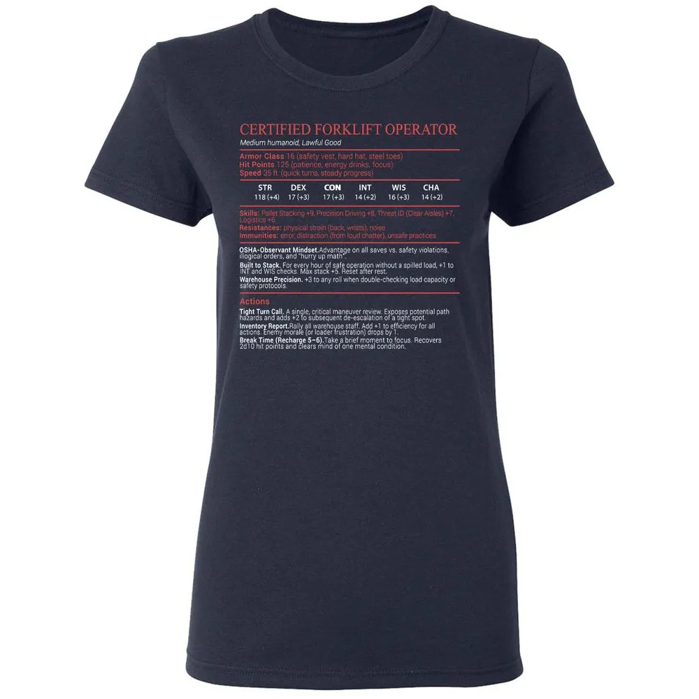 Certified Forklift Operator Stats Block - Navy - 2