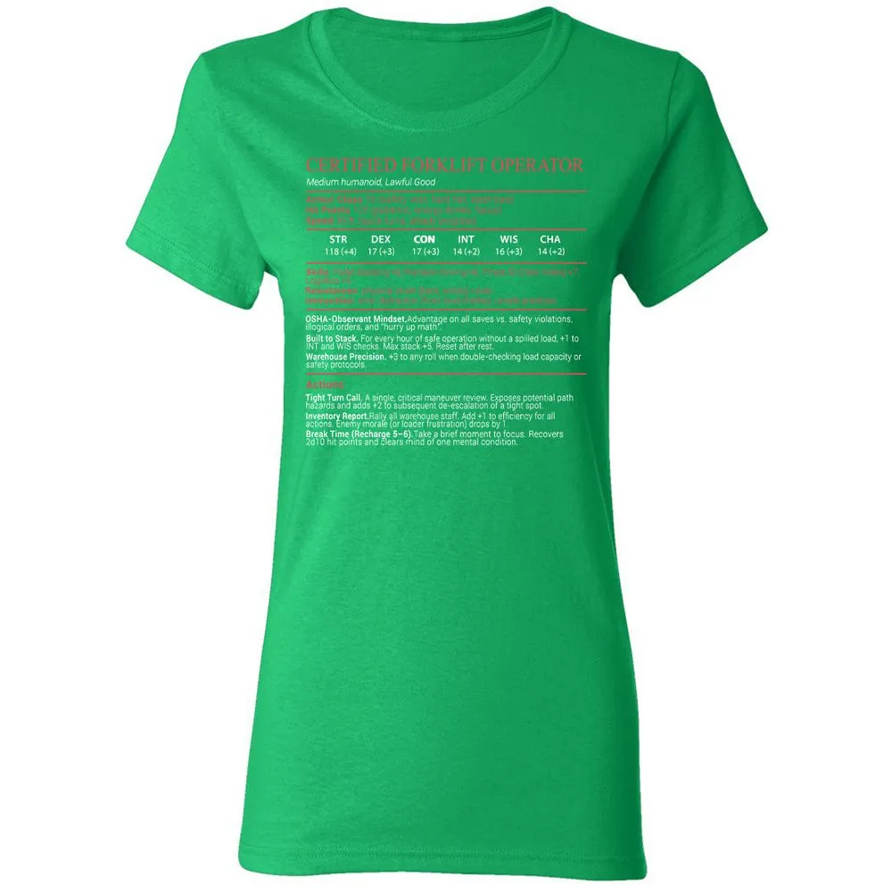 Certified Forklift Operator Stats Block - Irish Green - 7