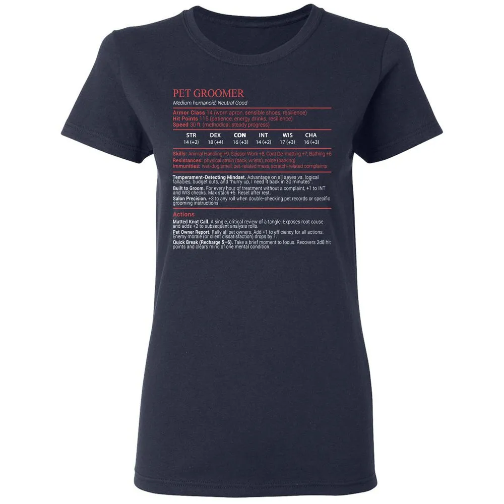 Pet Groomer Stats Block - Navy - 2