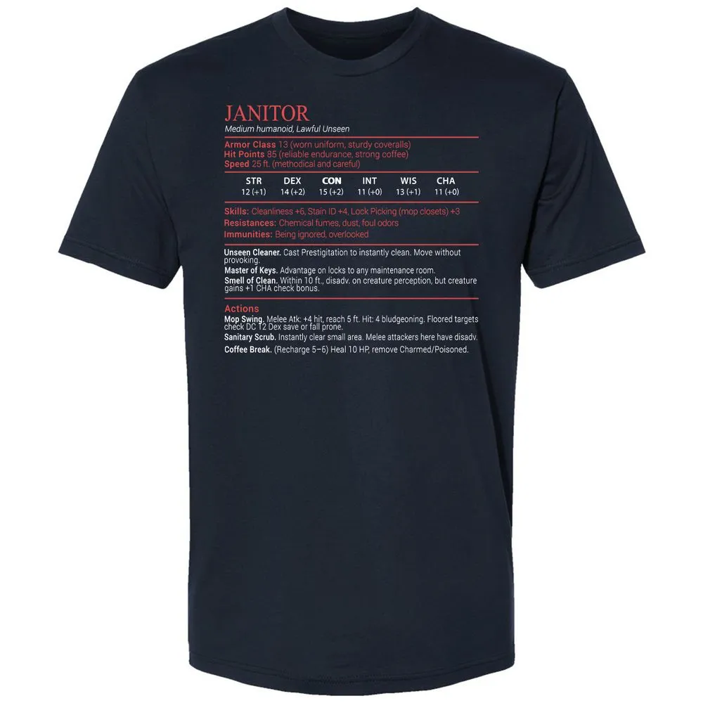 Janitor Stats Block - Midnight Navy - 2