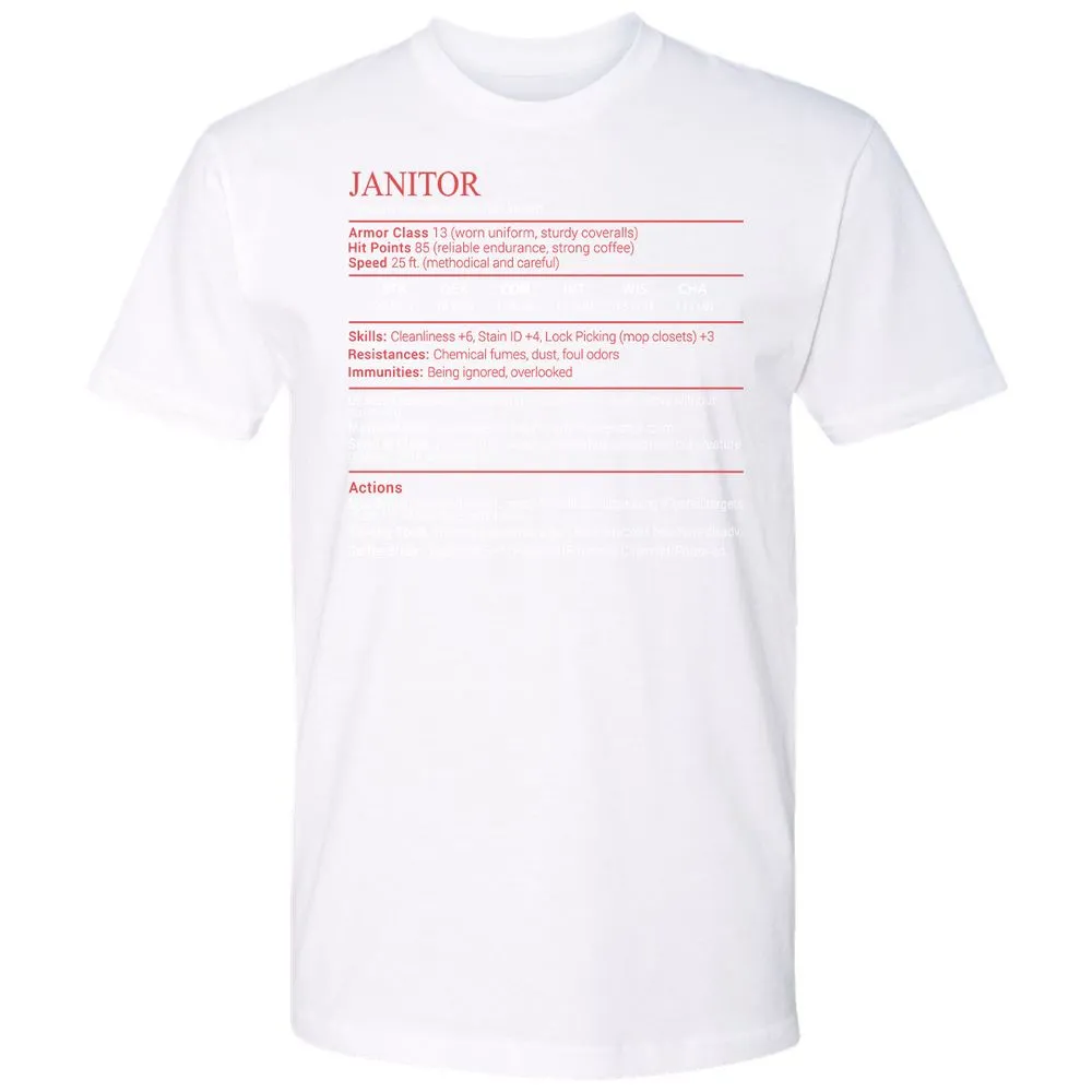 Janitor Stats Block - White - 17