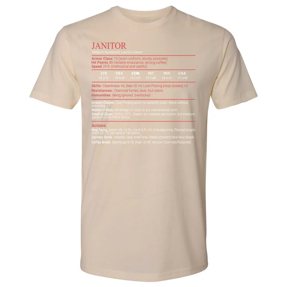 Janitor Stats Block - Cream - 20
