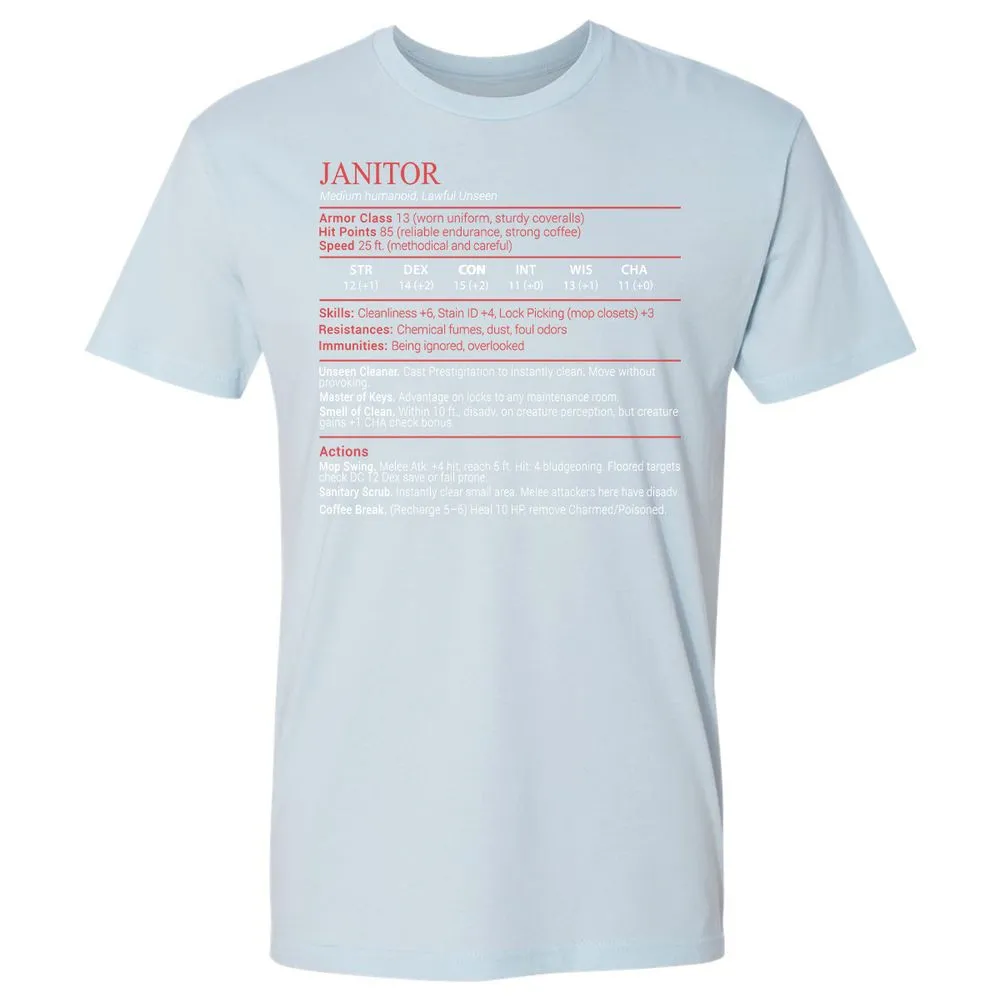 Janitor Stats Block - Light Blue - 21