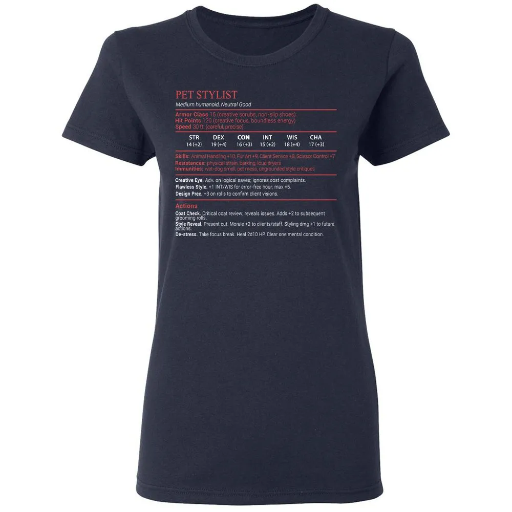 Pet Stylist Stats Block - Navy - 2