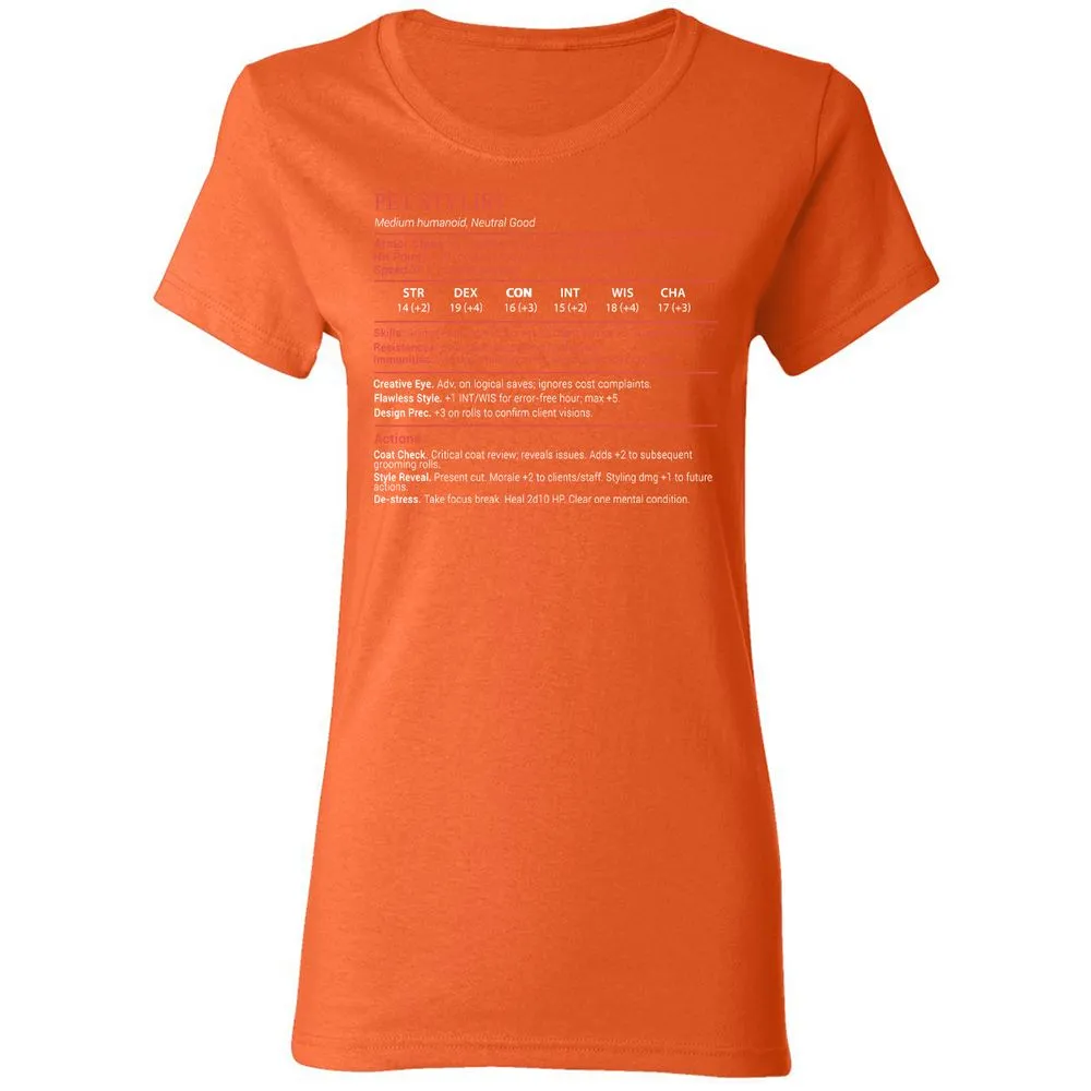 Pet Stylist Stats Block - Orange - 12