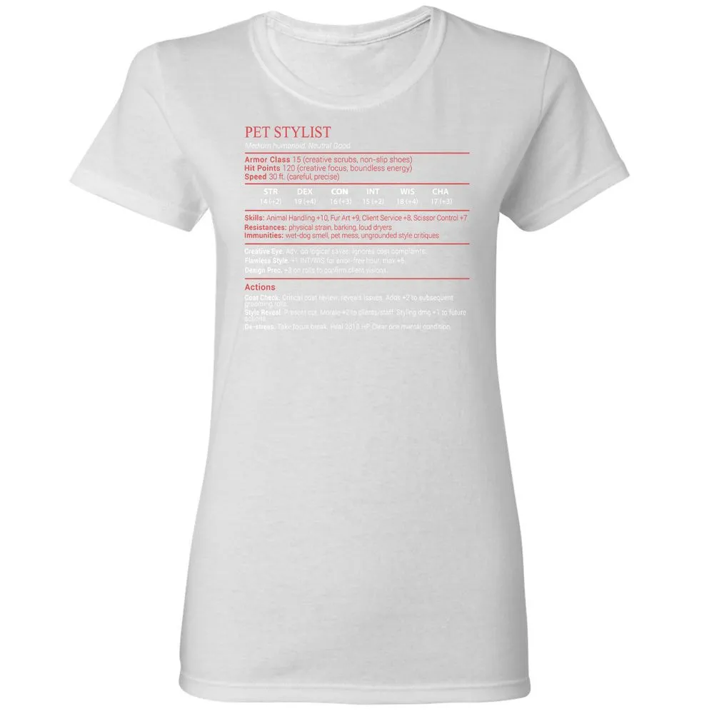 Pet Stylist Stats Block - White - 15