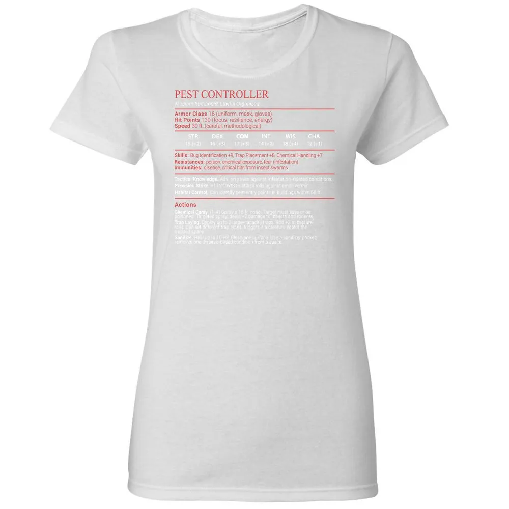 Pest Controller Stats Block - White - 15