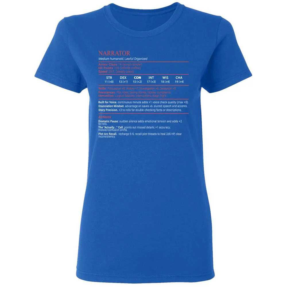Narrator Stats Block - Royal - 3