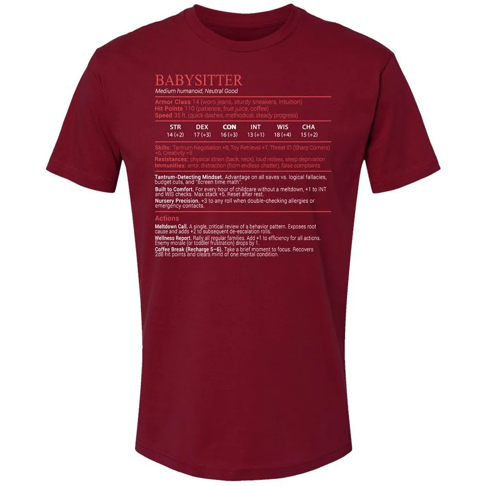 Baby Sitter Stats Block - Cardinal - 11