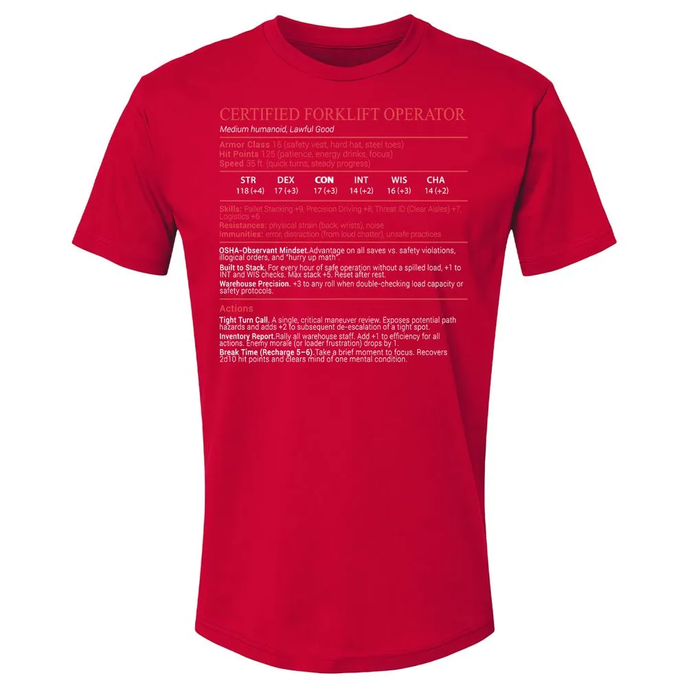 Certified Forklift Operator Stats Block - Red - 9