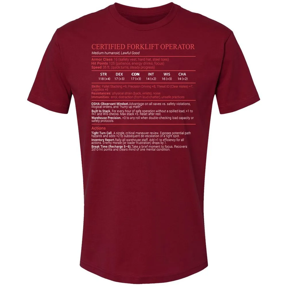 Certified Forklift Operator Stats Block - Cardinal - 11
