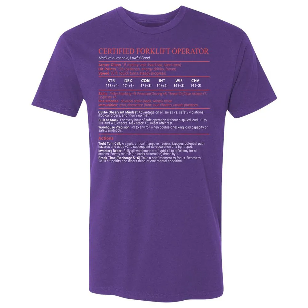 Certified Forklift Operator Stats Block - Purple Rush - 14