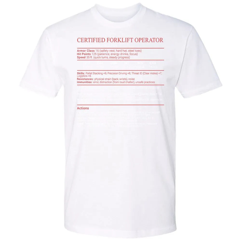 Certified Forklift Operator Stats Block - White - 17