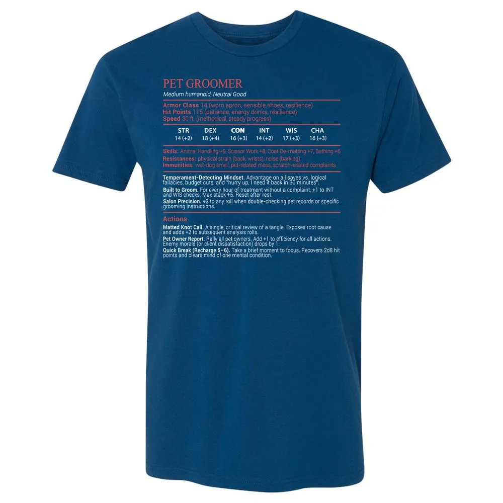 Pet Groomer Stats Block - Cool Blue - 5