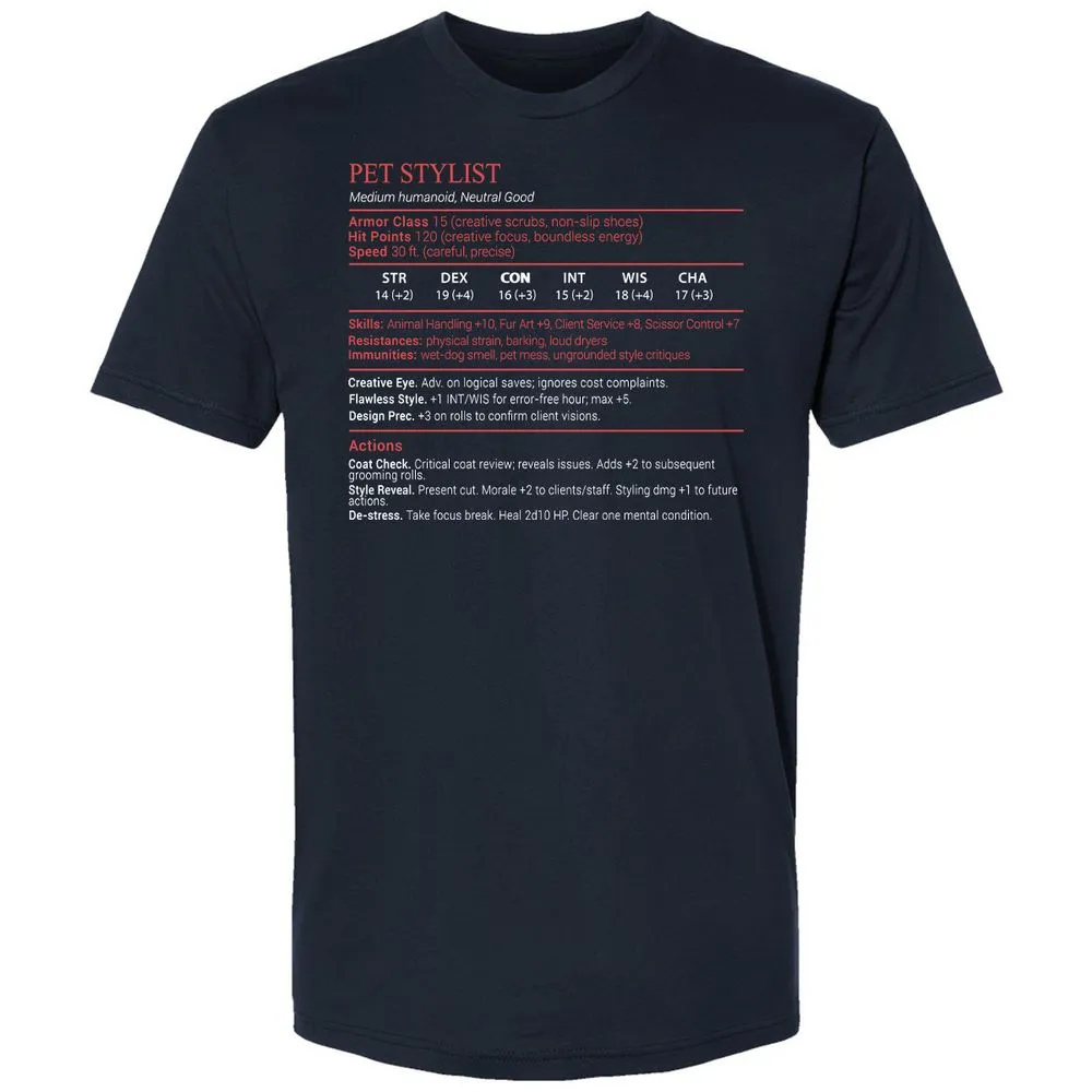 Pet Stylist Stats Block - Midnight Navy - 2