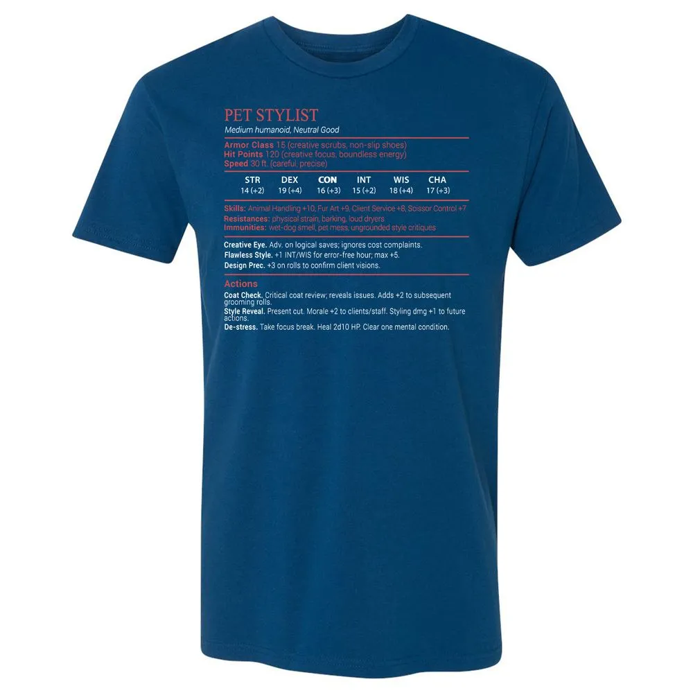 Pet Stylist Stats Block - Cool Blue - 5