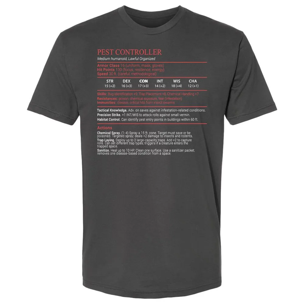 Pest Controller Stats Block - Heavy Metal - 7