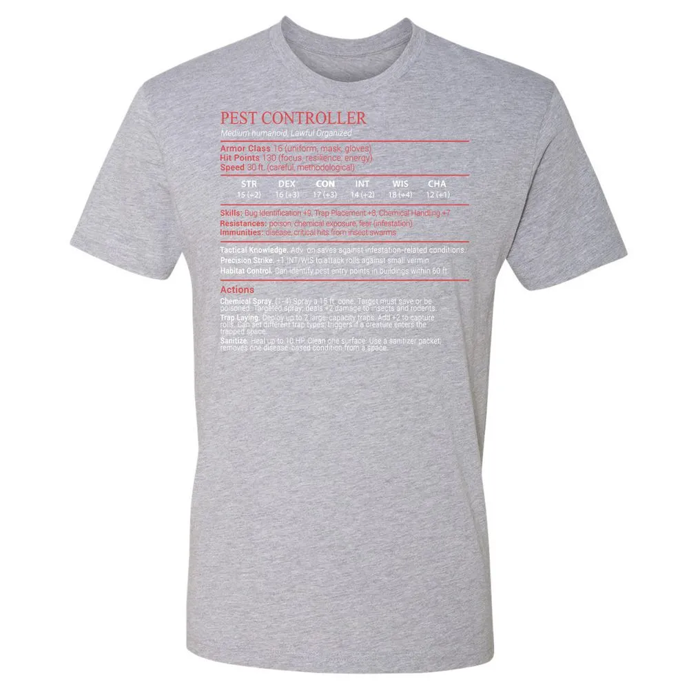 Pest Controller Stats Block - Heather Grey - 19