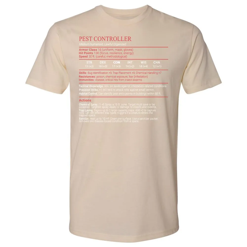 Pest Controller Stats Block - Cream - 20
