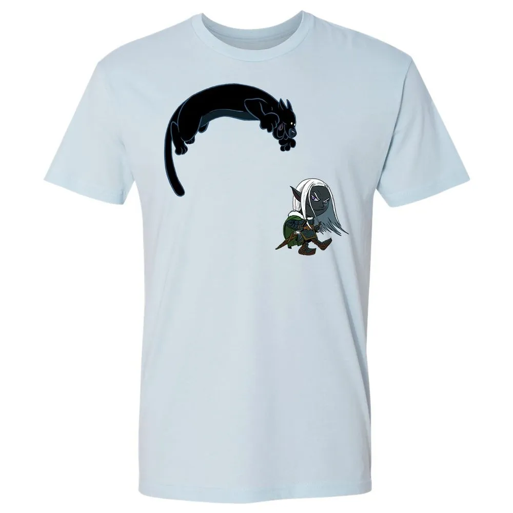 Drizzt and Guenhwyvar Premium Unisex T-Shirt - Light Blue - 4