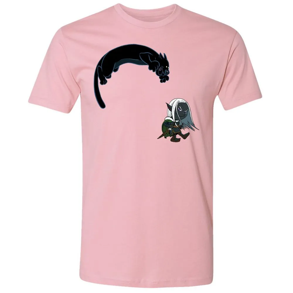 Drizzt and Guenhwyvar Premium Unisex T-Shirt - Light Pink - 5