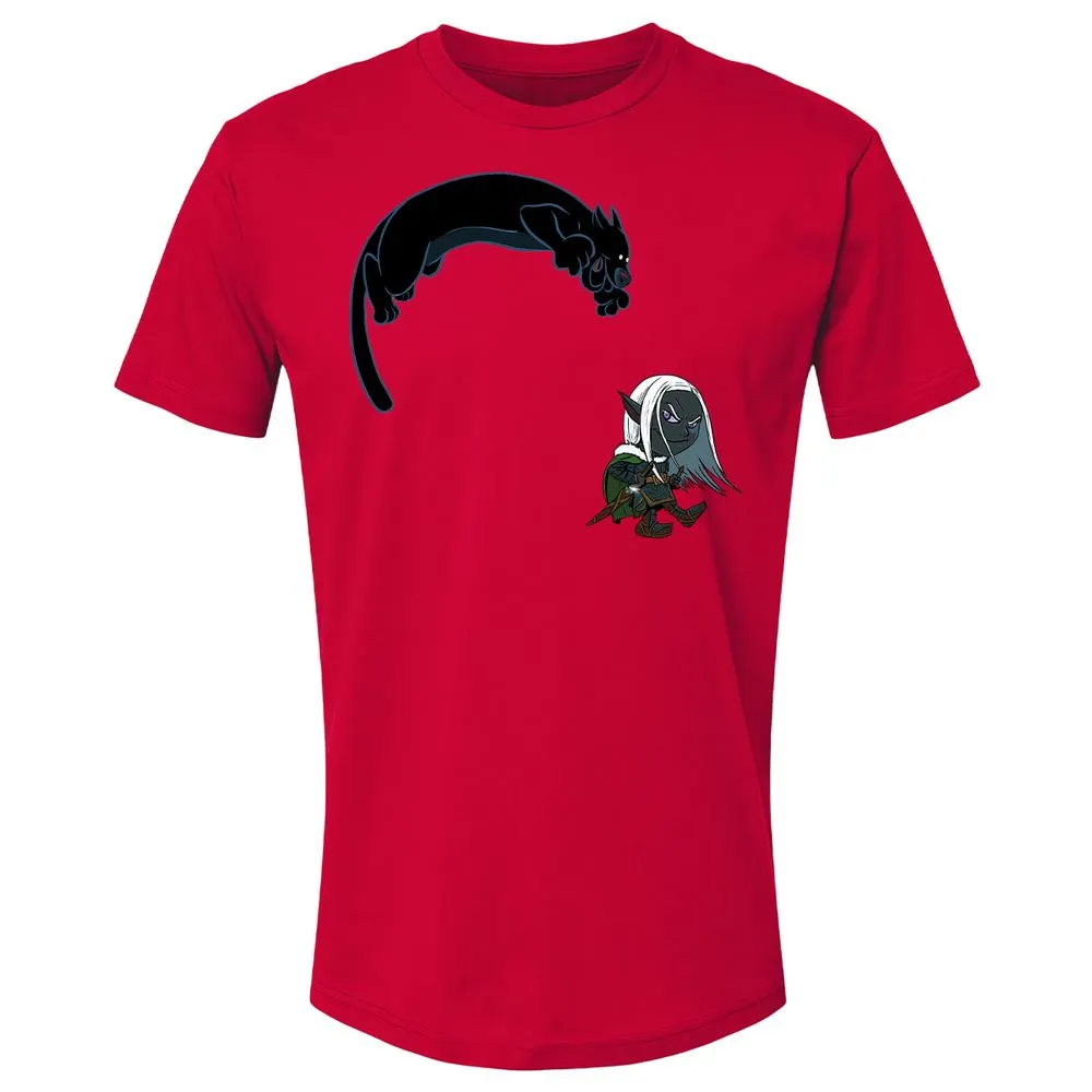 Drizzt and Guenhwyvar Premium Unisex T-Shirt - Red - 7