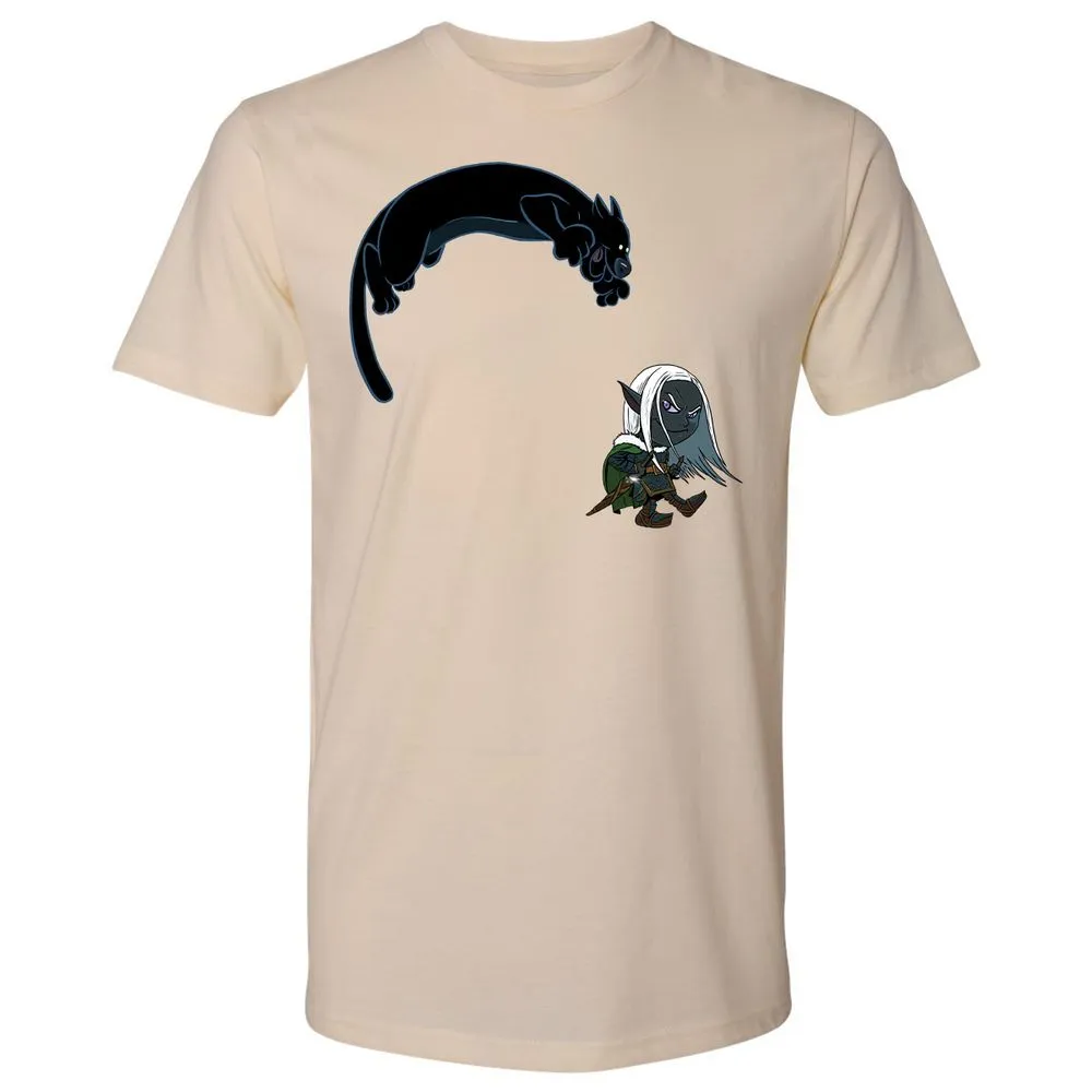 Drizzt and Guenhwyvar Premium Unisex T-Shirt - Cream - 8